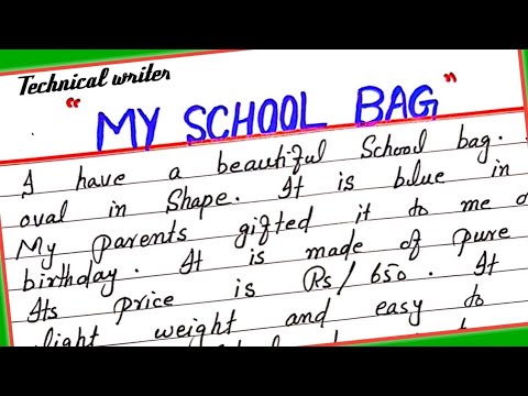 school bag lost essay