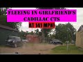 Driver decides to flee in his girlfriend's Cadillac CTS at over 140 MPH & through backyards #pursuit