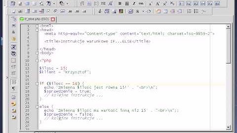 14. Instrukcja warunkowa IF...ELSE