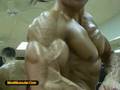 Natural bodybuilder Kent Julius biceps, chest