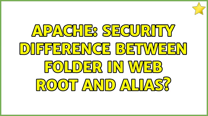 Apache: security difference between folder in web root and alias? (2 Solutions!!)