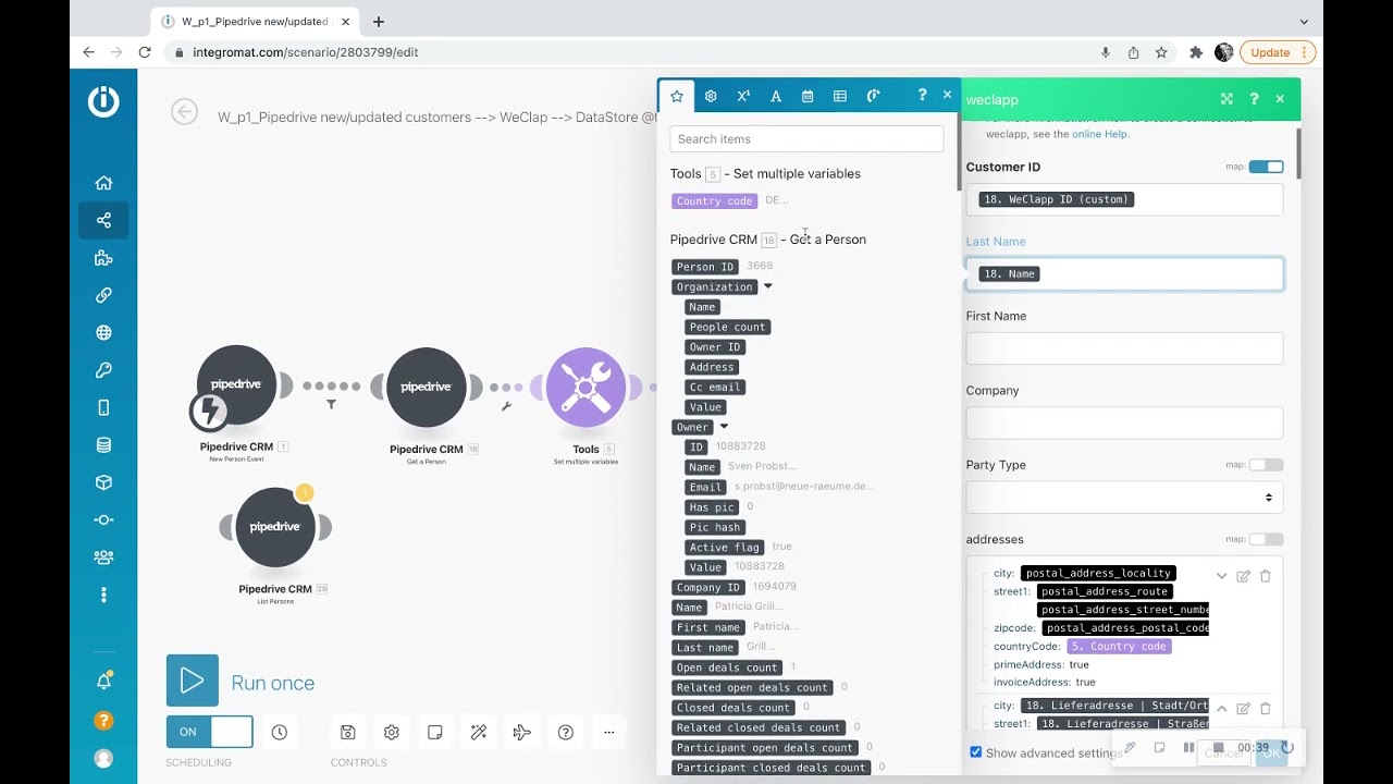 How to work with weclapp in Make.com formerly Integromat and connect CRMs