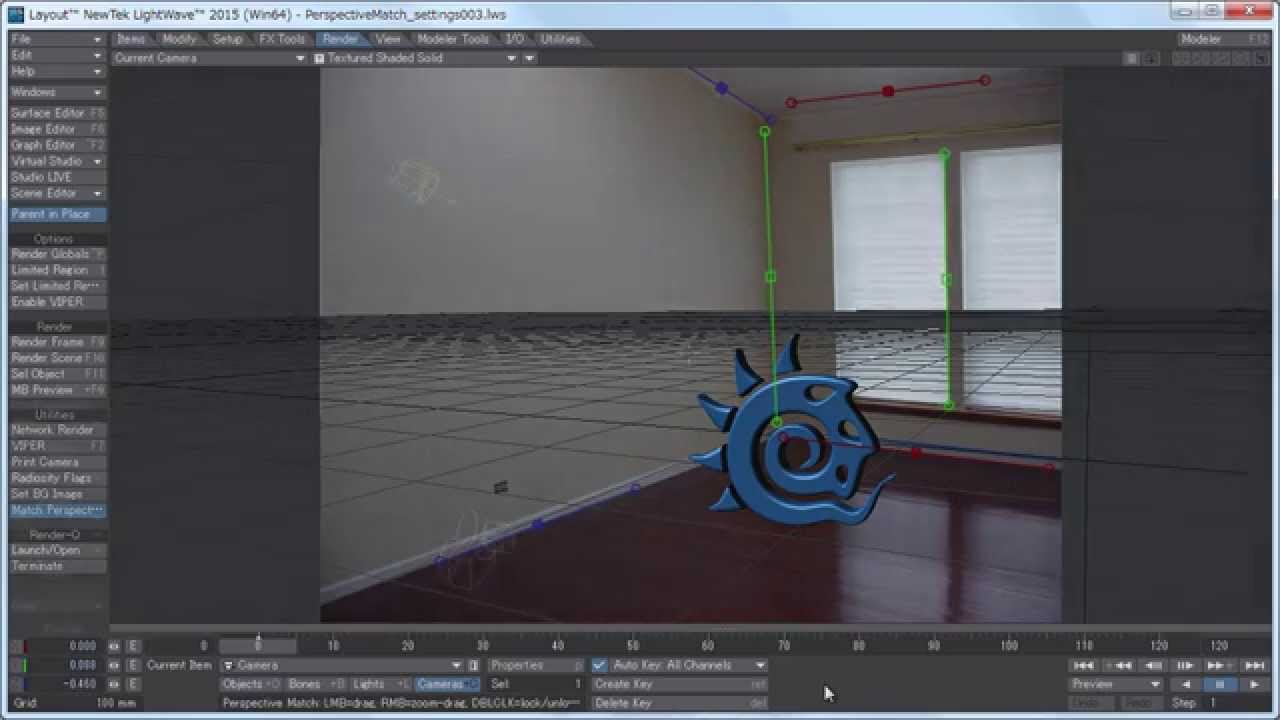 LightWave 2015 新機能：Perspective Matchの紹介 - YouTube