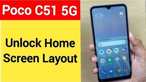 How to unlock home screen layout, Poco C51 5G me home screen layout is locked kaise hataye