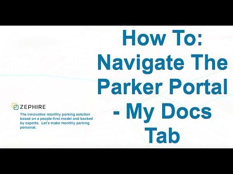 How To: Navigate The Parker Portal - My Docs Tab