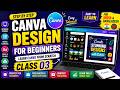 Canva for Beginners | Learn Design Step by Step | Class 03 | #AIEduLive