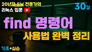 제30강 리눅스 입문 | 리눅스 find 명령어 사용법 (파일 검색, 이름 검색, 크기 검색, 명령 실행까지!)