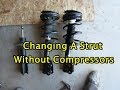 Learn the best way to replace a strut with and without spring compressors - Discover a better ride