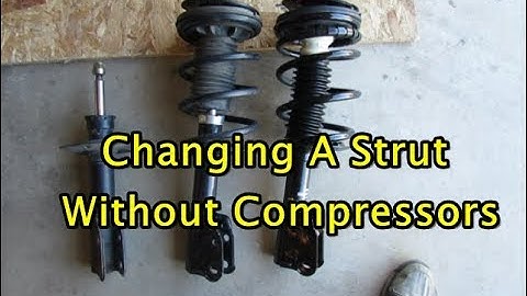 Learn the best way to replace a strut with and without spring compressors