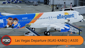 [P3Dv5.1] FSLabs Allegiant A320 - Departure out of Las Vegas (KLAS-KABQ)