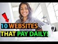 10 Websites That Will Pay You DAILY Within 24 hours! (Easy Work At Home Jobs)