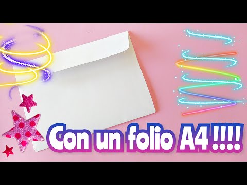 💌¿Como hacer un sobre facil con un folio A4?💌💌💌💌