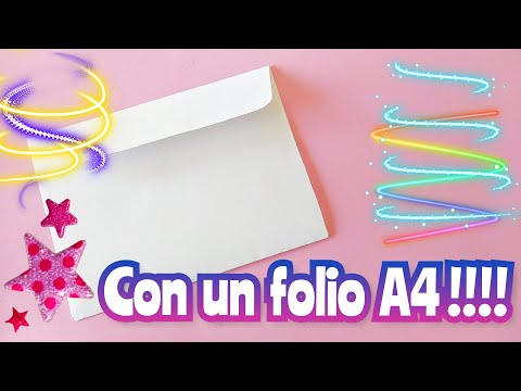 Video: Cómo hacer un sobre a partir de una hoja A4 usted mismo