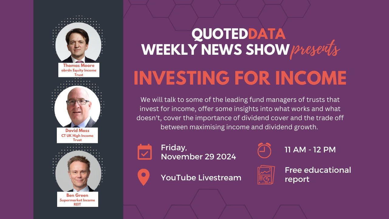 QuotedData's Weekly News Show Special: Investing for income | Investors' Choice Awards 2024