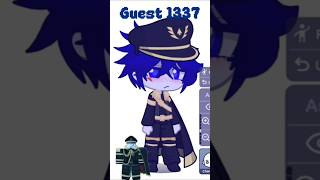Guest 1337 milestone 4 +Code (forsaken) in gacha life 2 #trendingshorts #fypシ #roblox #forsaken #gl2