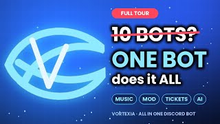 This ONE Discord Bot Replaces 10 Bots 🤯 Vortexia Full Tour (Music, Moderation, Tickets)