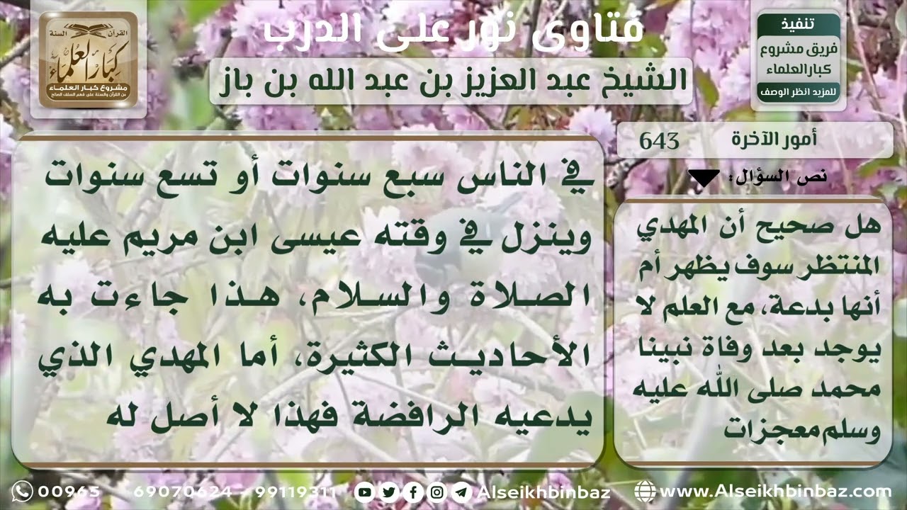 643 - ثبوت ظهور المهدي المنتظر - نور على الدرب