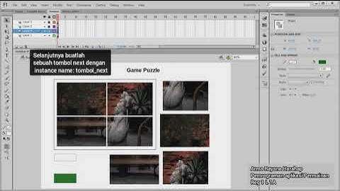 Tutorial membuat Game Puzzle menggunakan ActionScript 3.0 pada Adobe Flash CS6