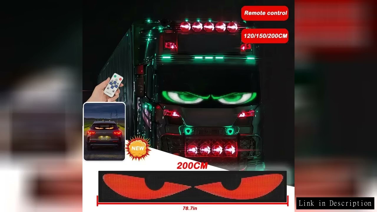 Devil's Eye LED Truck Sign Remote Control scrolling Animation LED Matrix Pixel PanelLED Display Ligh