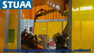 Robot welding system tooling fixture, positioner
