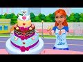 Main Masak-Masakan Membuat Kue Barbie Lucu - Mainan Anak Perempuan