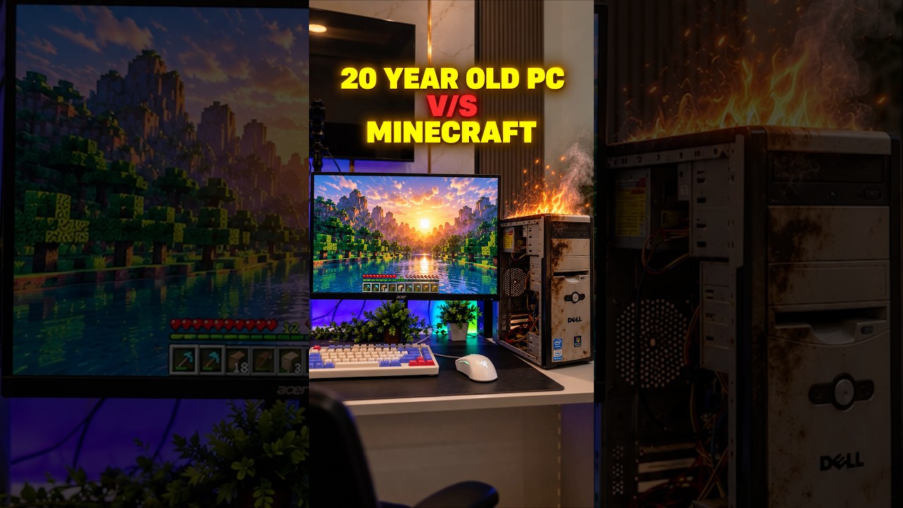 20 Years Old PC vs Minecraft 😳