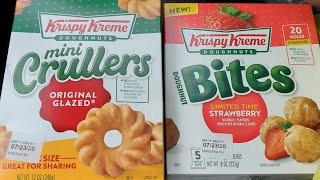 Krispy Kreme Limited Edition Strawberry 🍓 Doughnut Bites & Mini Crullers Taste Test Review