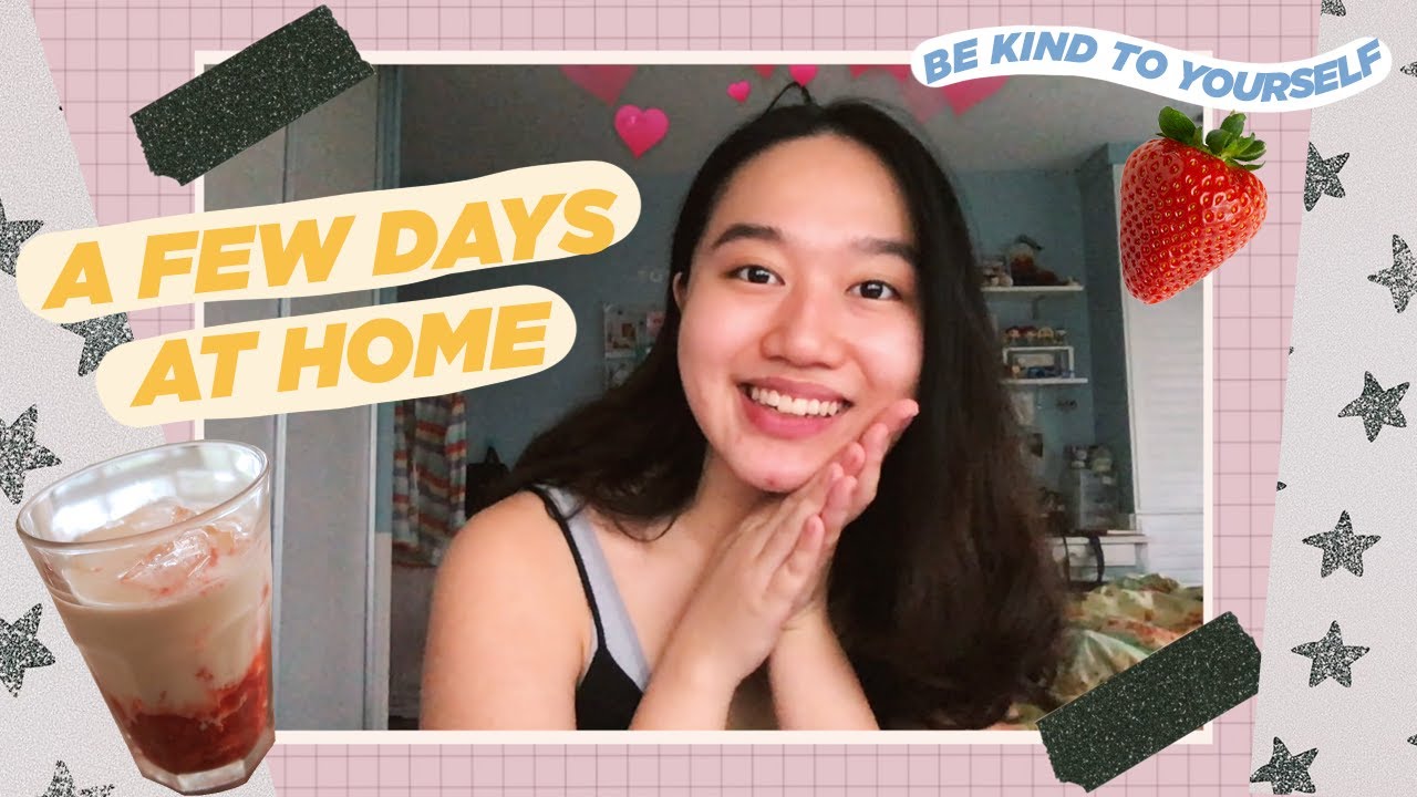 a home vlog 🦋what I get up to lately (v rambly & I made strawberry milk! 🍓)