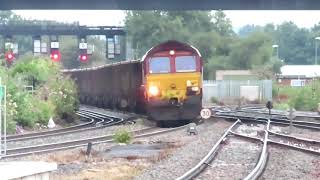 2 EWS Class 66 locomotive's with freight at Derby 2 EWS Class 66 locomotive's with freight at Derby