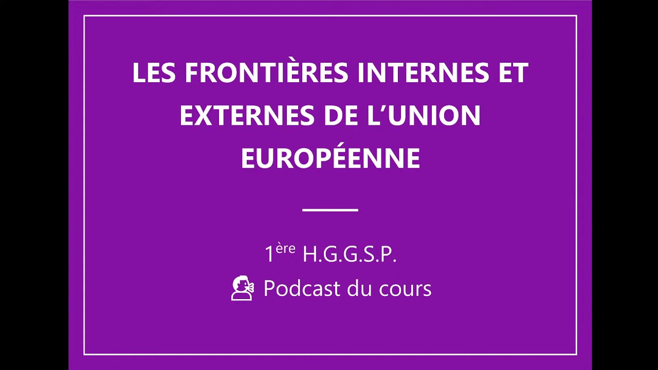 Les Frontières De L union Européenne Cours Hggsp