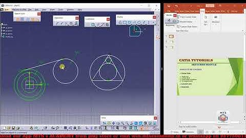 CATIA TUTORIALS (SKETCHER) LESSON 6 (CIRCLE TOOL, TANGENT LINE & TRIM TOOL)