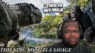BlankBoy | When KING KONG bodied 3 V-REXES for a SNOW BUNNY's love | Reaction