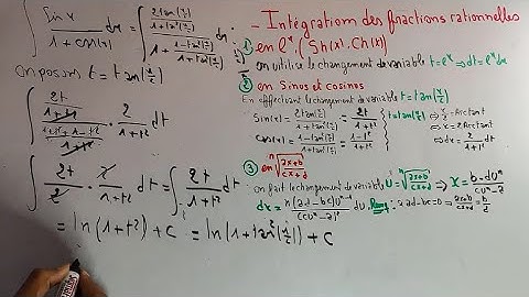 analyse 2 / Intégrales - partie 7 : Fractions rationnelles en sinus et cosinus et exponentielle