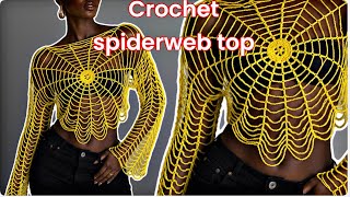 CROCHET SPIDER WEB TOP TUTORIAL | SPIDER-MAN INSPIRED CROCHET TOP | SHYLERCROCHETS