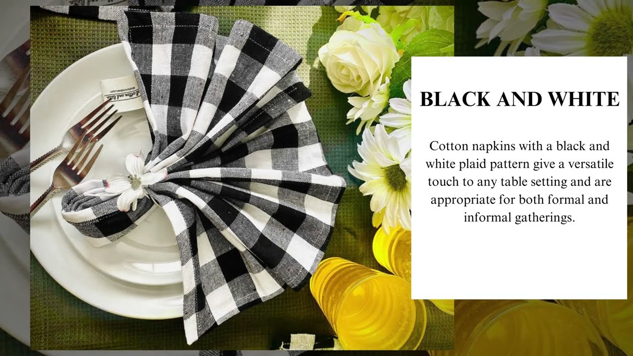 Savor every meal with these delightful plaid-patterned napkins 