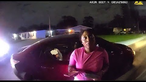 Lady Hits Cop With Car During Traffic Stop