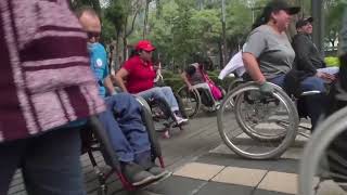 Mexico City wheelchair users rally for more accessibility