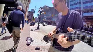 Street guitarist improvises Sultans of Swing - Gets hired as Mark Knopfler's stunt double! chords