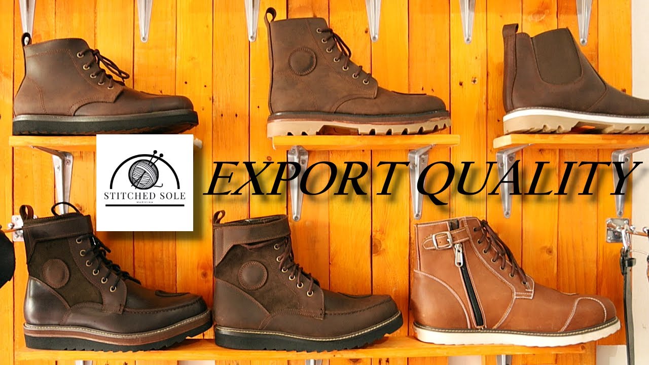 STITCHED SOLE GENUINE LEATHER RIDING BOOTS