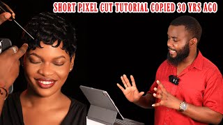 I Copied My 7Years Old Short Pixie Cut Weave Tutorial. Step By Step For Beginners.