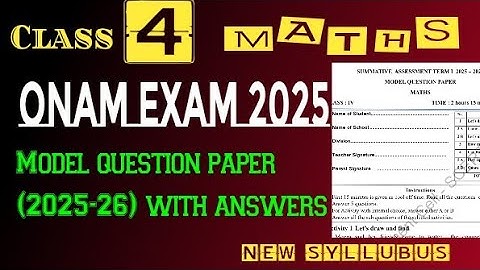 Class 4 MATHS Onam Exam 2025|class 4 maths onam exam question paper 2024-25| Model question paper 