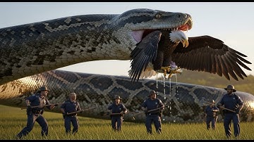 Rescue Team Fights Giant Python to Save a Trapped Eagle — A Battle You Must See!