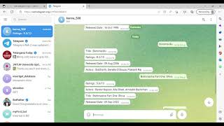 Telegram Chat Bot (Movies OMDB API)