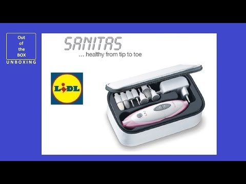Sanitas Manicure Pedicure Set SMA 35 UNBOXING (Lidl 7 high-quality sapphire and felt attachments)