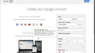Создать почту Gmail и зарегистрироваться на youtube Создать почту Gmail и зарегистрироваться на youtube