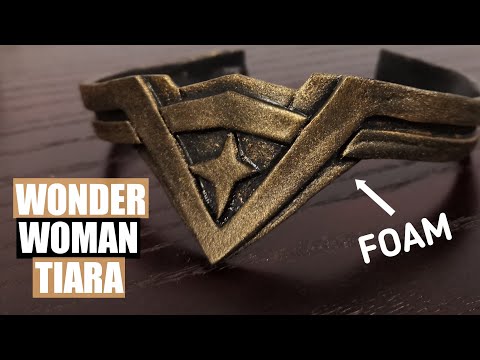 How to make a CHEAP Wonder Woman Tiara from craft foam // Wonder Woman Cosplay for beginners