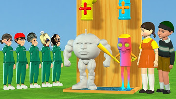 Scary Teacher 3D vs Squid Game Choose the Right Color Tralala Tralala Brainrot Challenge