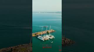 Harbors Boat Bonanza: Drone Captures Stunning Aerial Pattern! #shorts