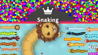 1 Lion Snake KING vs Snakes ARMY in Snake.io ! snake io🐍 (snakeio) - Snaking Gameplay #6 screenshot 5