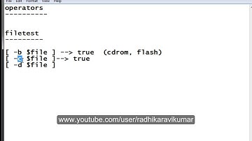 Unix : File test Operators  in Shell Scripting